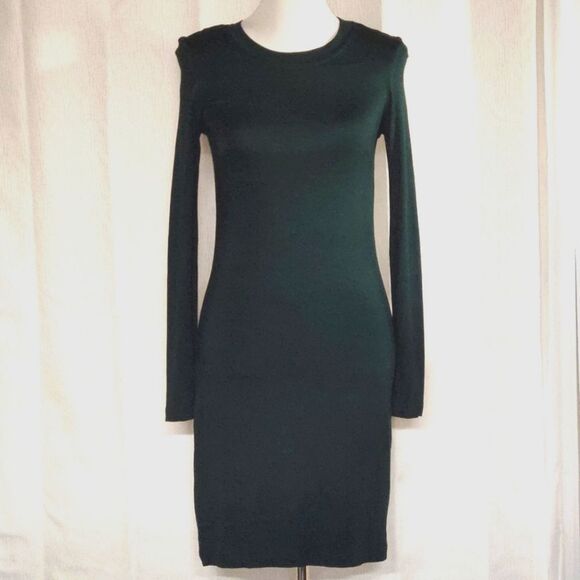 Trina Turk Bellingham Emerald Green Long Sleeve Lined Bodycon Sheath Dress - Picture 1 of 13